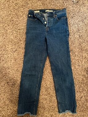 Levi's Women's Straight-Leg Jeans in Dark Blue Denim